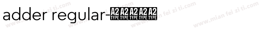 adder regular字体转换